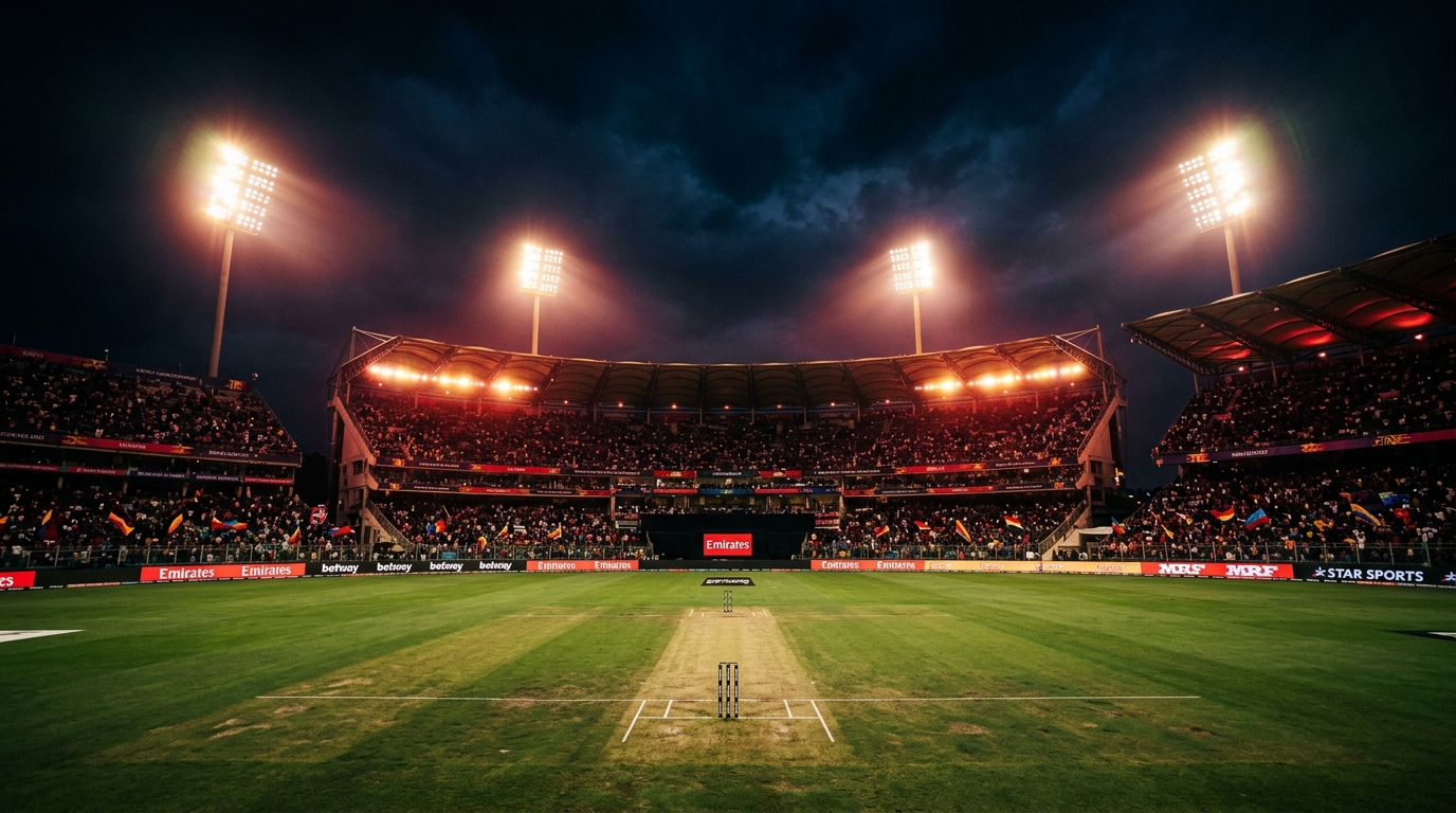 Floodlit Cricket Stadium Arena